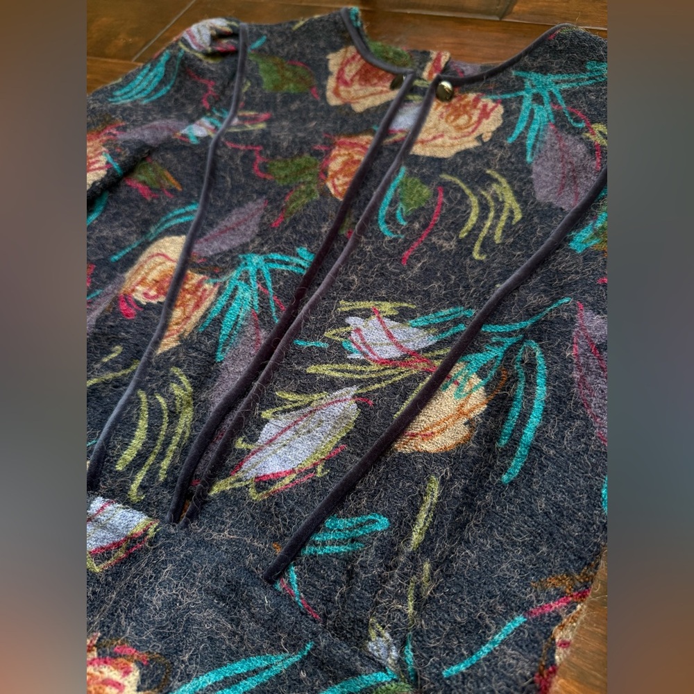 Vintage Maxicorp Floral Textured Skirt Set | 90s Artsy Matching Set - Picture 3 of 8